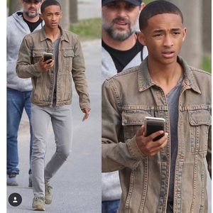 HELMUT LANG Jeans Jacket Blue Large MISSING BUTTON